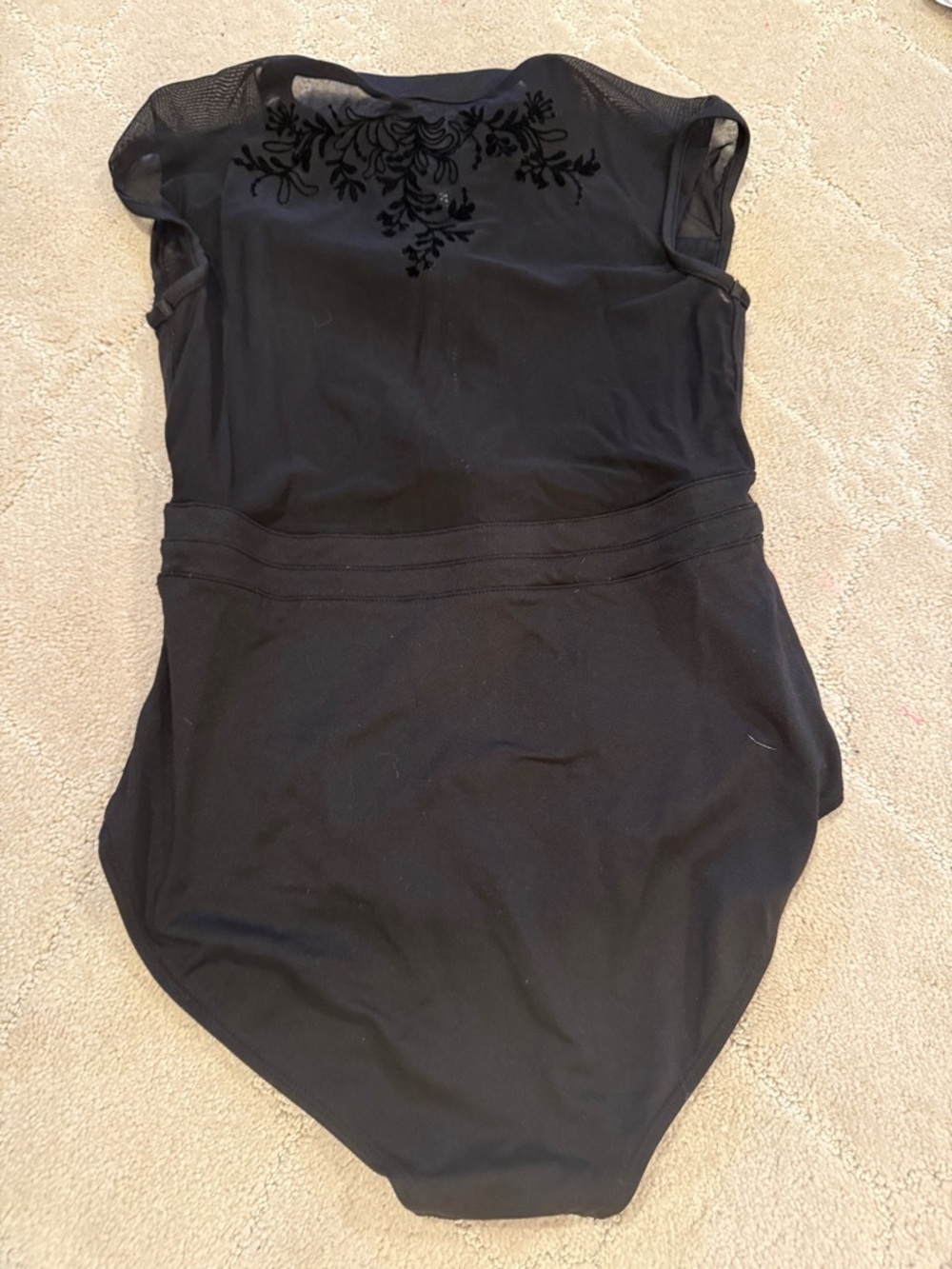 Kids Bloch Black Zip-Front One-Piece Leotard 14 - Picture 5 of 6